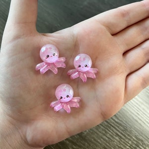 Octopus Magnet, Beach House Gift, Gift for Beach Lover, Glitter Magnet, Fun Decor, Colorful Decor, Cute Magnet, Fridge Magnet, Cubicle Decor