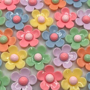 Flower Magnets, Colorful Decor, Eclectic Decor, College Decor, Fun Locker Decor, Maximalist Decor, Funky Decor, Fridge Magnet, Cubicle Decor