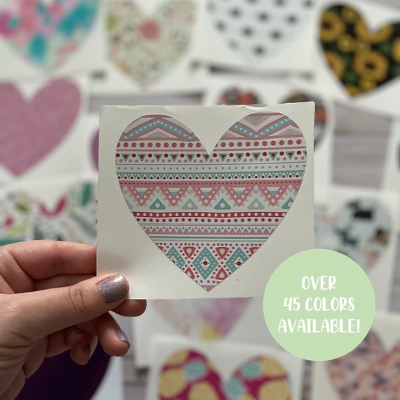Heart Decal Window Decal Car Decal Tumbler Decal Water Etsy