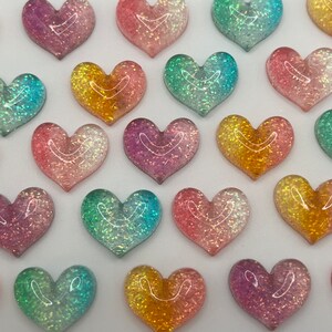 Glitter Heart Magnet, Fun Decor, Colorful Decor, Cute Magnet, Fridge Magnet, Locker Decor, Cubicle Decor, Maximalist Decor, Eclectic Decor