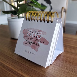 365 giorni di semplici Scritture Bibbia Flipbook Libro da scrivania-Calendario perpetuo giornaliero senza data Citazione, Versetto della Bibbia Arte, Cavalletto, Arte della parete ispiratrice