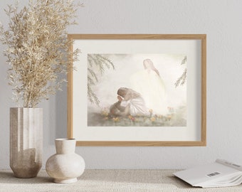 His Infinite Love-Christ in the Garden of Gethsemane Physical Art Print, Jesus Christ print, Jesus Wall Art, Christian art