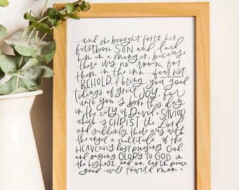 Luke 2 Christmas Physical Print