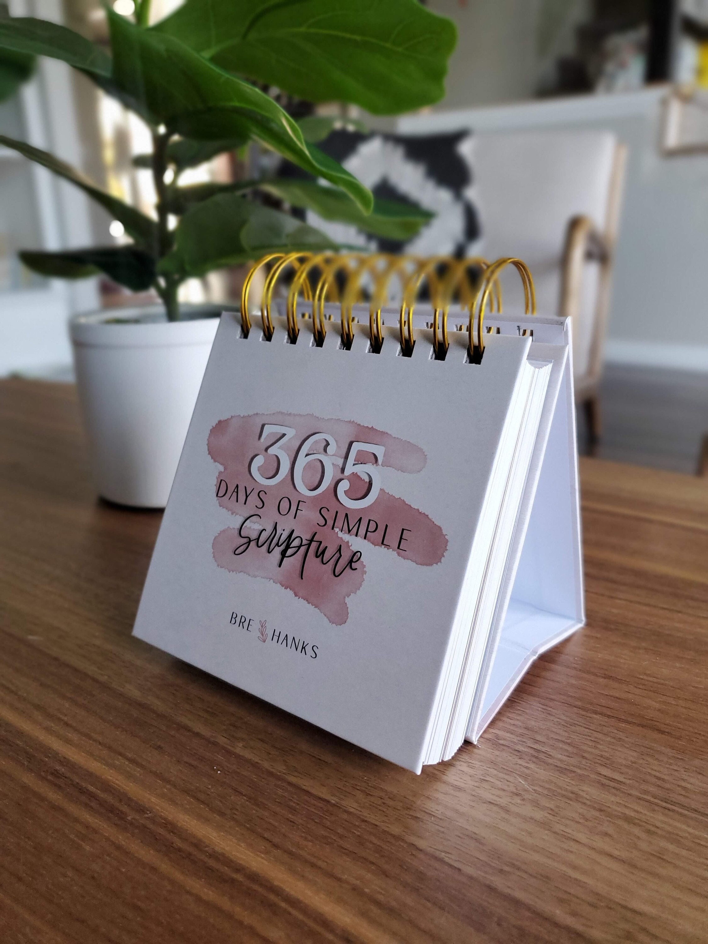 365 Days Of Simple Scripture Bible Flipbook Desk Book-Perpetual Daily Undated Calendar Quote, Bible Verse Art, Easel, Inspirational Wall Art