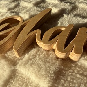 Ohana Beachy Wooden Name Sign - Hawaii Stand-Alone Wood Sign - shelf decor objects, hawaii art, hawaii wood sign, ohana means family sign image 3