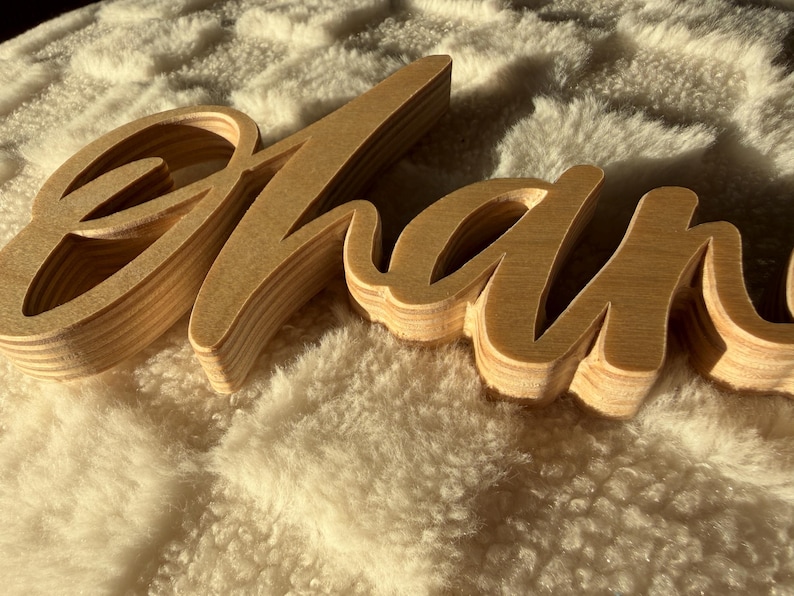 Ohana Beachy Wooden Name Sign - Hawaii Stand-Alone Wood Sign - shelf decor objects, hawaii art, hawaii wood sign, ohana means family sign image 3