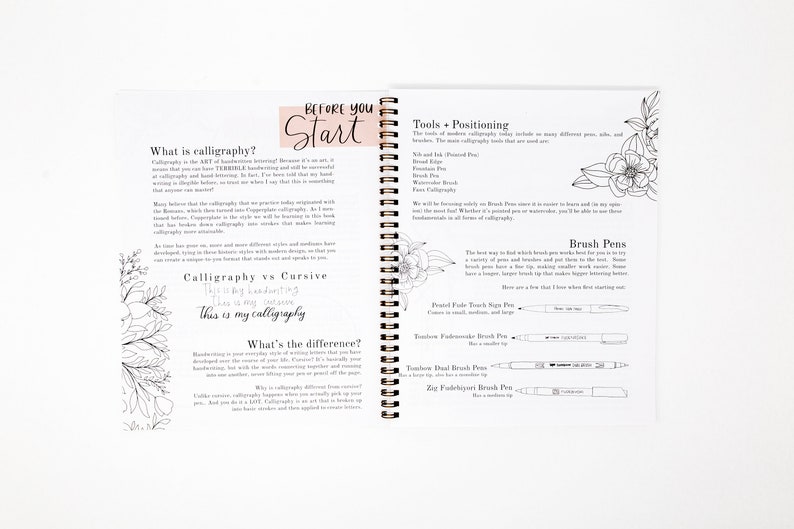 Kalligrafi Handskrift Hur man lär sig kalligrafi på ett modernt sätt Bok, Guide, Arbetsbok, handledning, typsnitt, handstil, modern kalligrafi bild 6