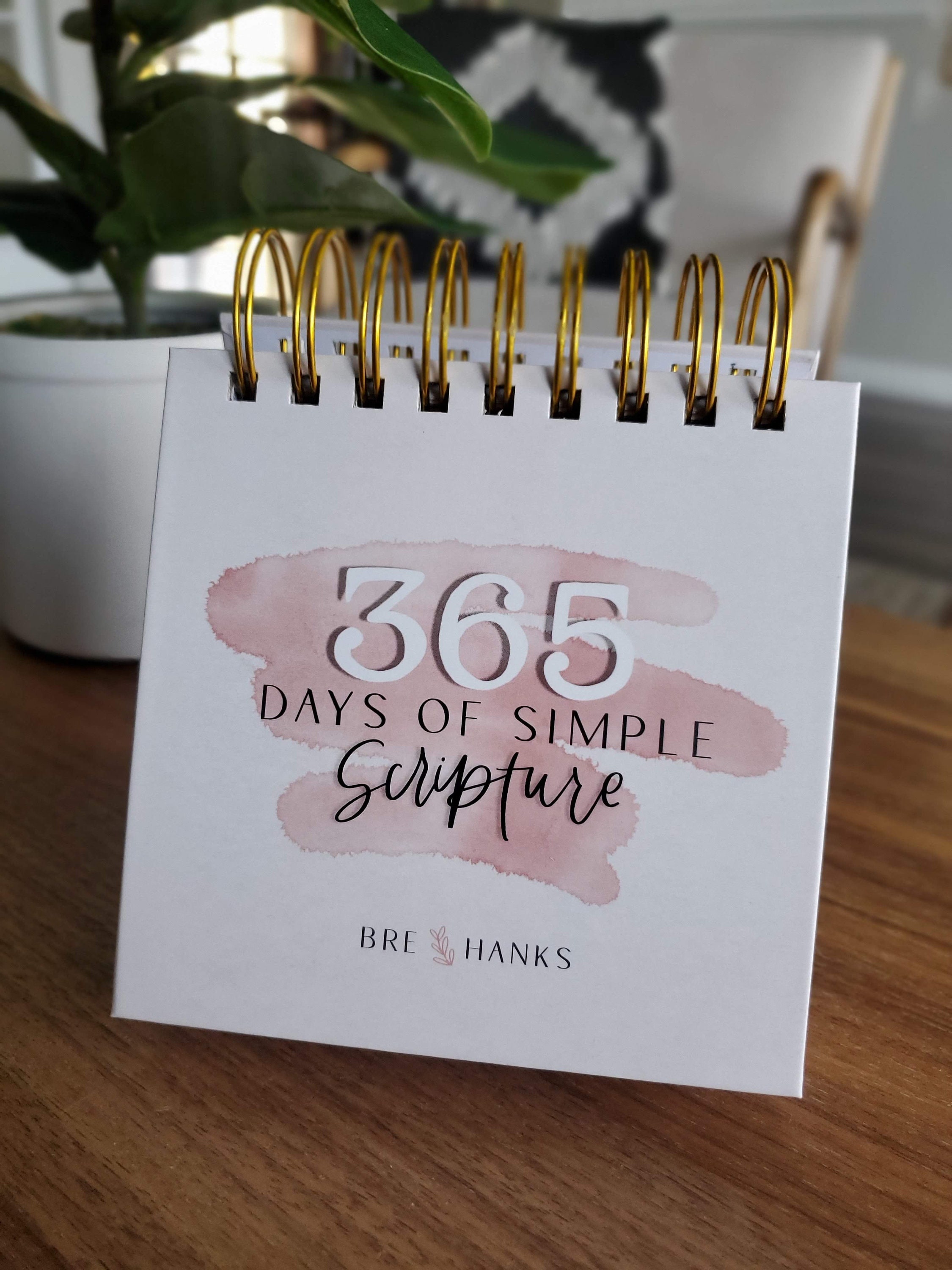 365 Days Of Simple Scripture Bible Flipbook Desk Book-Perpetual Daily Undated Calendar Quote, Bible Verse Art, Easel, Inspirational Wall Art