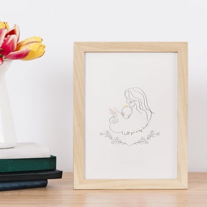 I Hold You In My Heart Physical Print- Miscarriage gift, memorial, grief gift, baby loss gift, sympathy gift, keepsake, gifts for mom, art