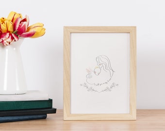 I Hold You In My Heart Physical Print- Miscarriage gift, memorial, grief gift, baby loss gift, sympathy gift, keepsake, gifts for mom, art