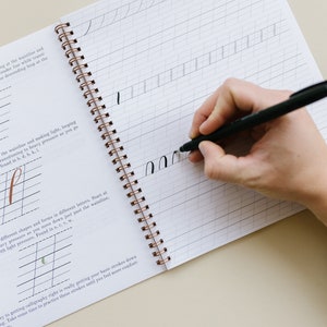 Kalligrafi Handskrift Hur man lär sig kalligrafi på ett modernt sätt Bok, Guide, Arbetsbok, handledning, typsnitt, handstil, modern kalligrafi bild 4