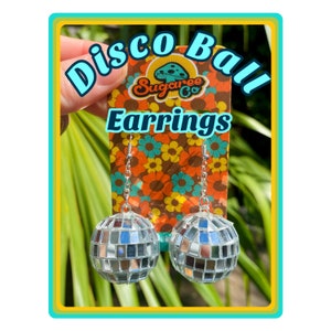 Earrings, Disco Ball Earrings, Funky Earrings