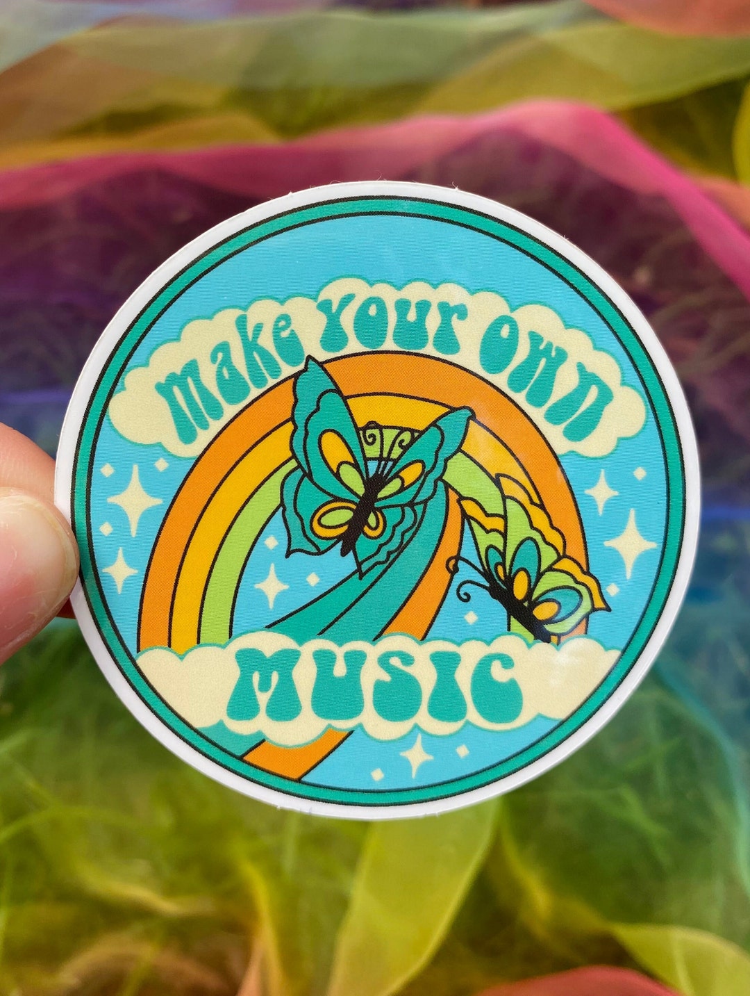 Butterfly Sticker, Make Your Own Music, Laptop Stickers, Water Bottle ...