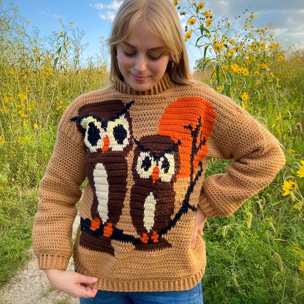 Owl Sweater Pattern - Etsy