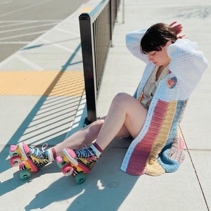 CROCHET PATTERN: Technicolor Dream Cardigan image 6