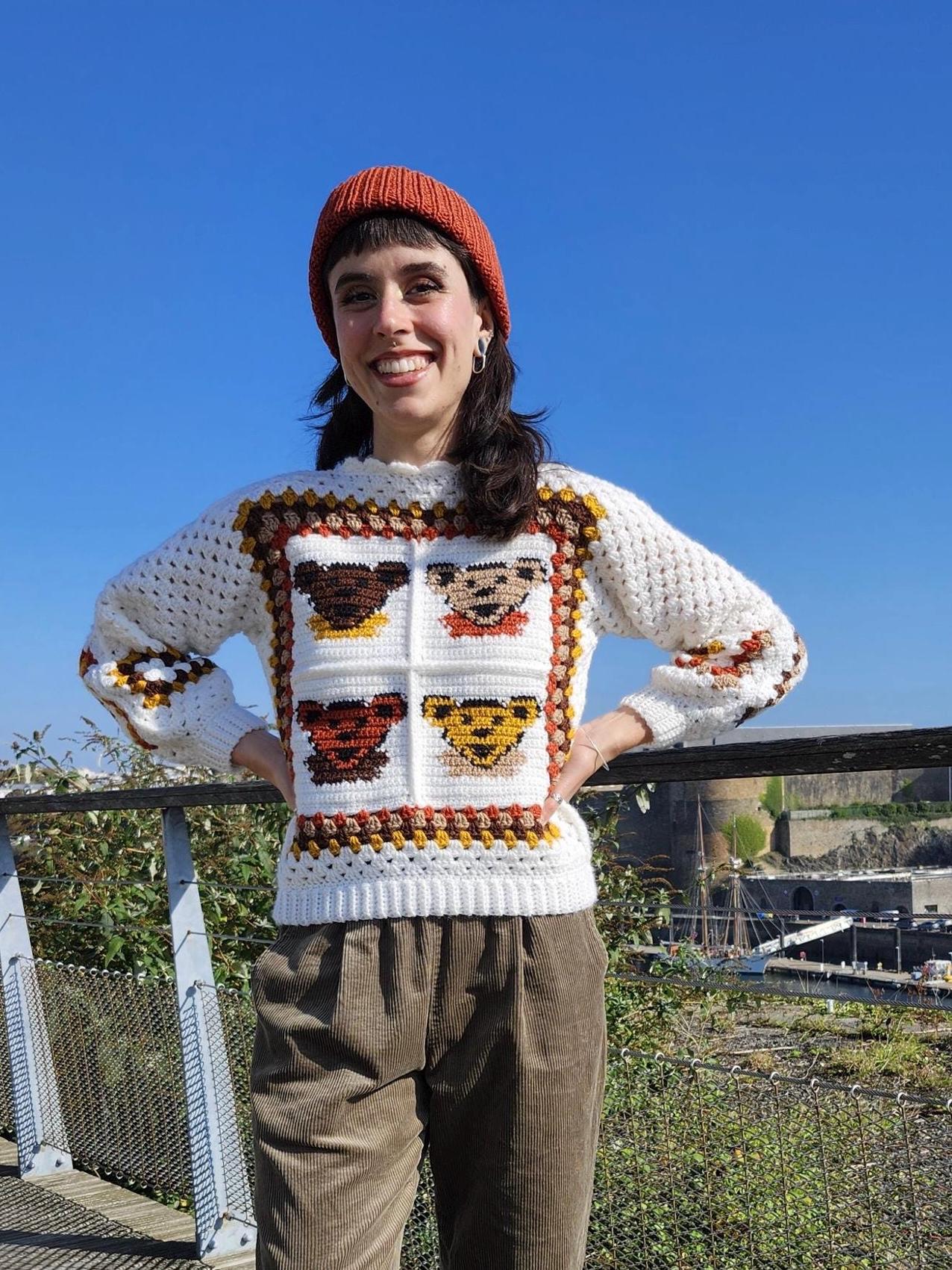 CROCHET PATTERN, Dancing Bears Sweater, Grateful Dead - Etsy