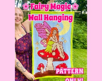 CROCHET PATTERN, Fairy Magic Tapestry, Wall Hanging