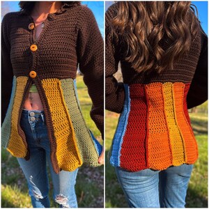 CROCHET PATTERN: Technicolor Dream Cardigan image 2