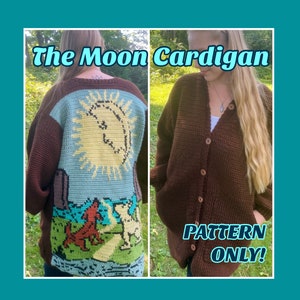 CROCHET PATTERN, The Moon CARDigan