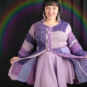 CROCHET PATTERN: Technicolor Dream Cardigan image 5