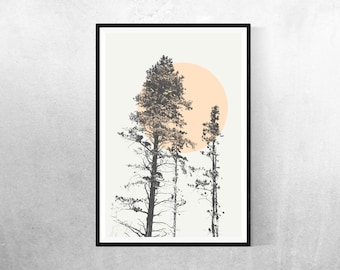 Tree Wall Art Tree Art Print Vintage Poster Photography Print Tree Poster Print Black and White Art Minimalist Poster
