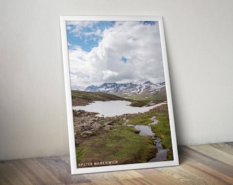 Iceland Mountain Landscape Photography, Akureyri Photograph, Wall Art Prints, Icelandic Office Nursery Decor, Nature Photo