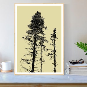 Digital Download Digital Prints Art Tree Wall Art Tree Art Print Vintage Poster Tree Poster Print Black and White Art Minimalist Poster
