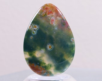 Large Ocean Jasper Cab 53x38x7.2mm Ocean Jasper Cabochon Handmade Cabs Jewelry Making Supplies