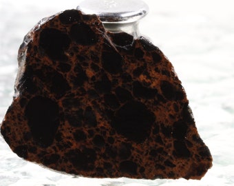 Mahogany Obsidian 68x51x7.2mm Lapidary Gemstone Slabs Mahogany Obsidian Rough Lapidary Slabs
