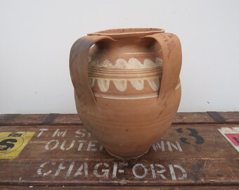 Genuine Circa 1900s Original French/Italian Terracotta Cooking Pot Confit Style Pot or Jar Gorgeous Antique Item