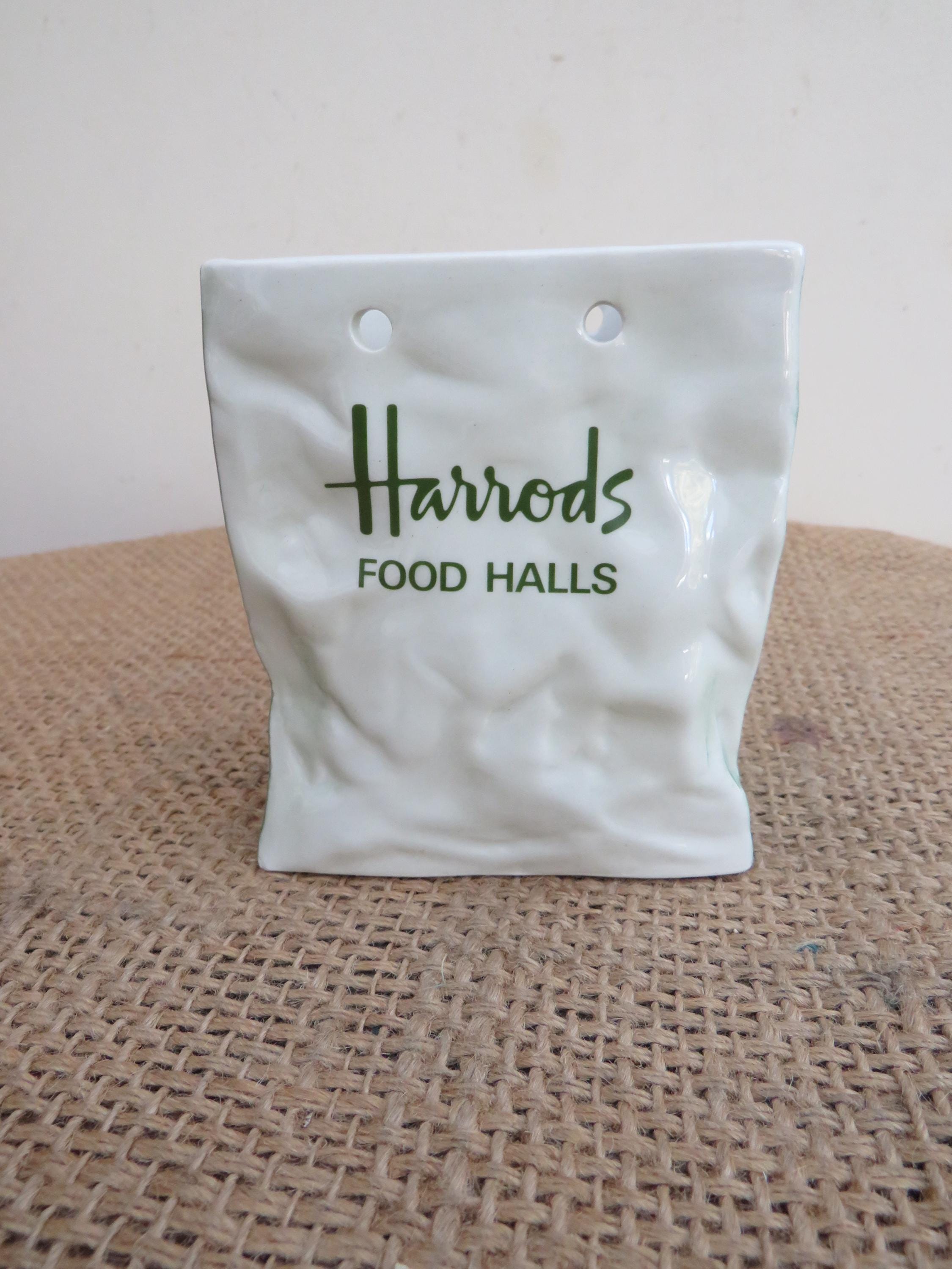 Vintage Carlton Ware Harrods Food Hall Pottery Shopping Bag - Main Image