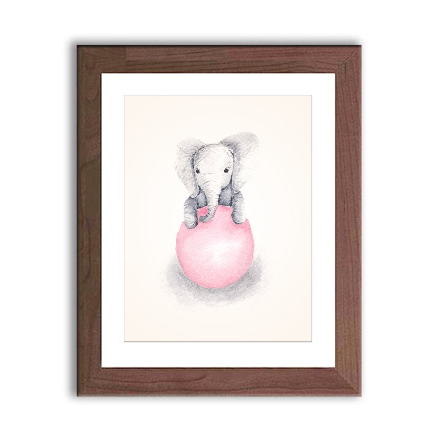 Nursery Art Elephant Nursery Decor Baby Girl Nursery Art Etsy