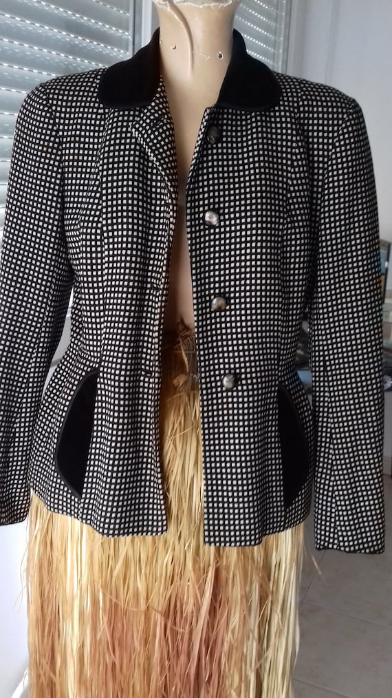 50's wool/velvet jacket