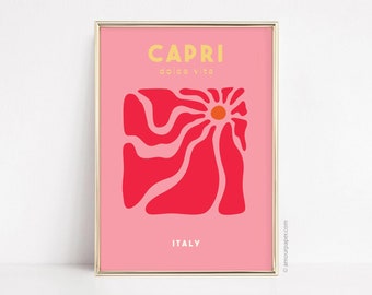 Affiche Capri – illustration, dolce vita - à télécharger et imprimer
