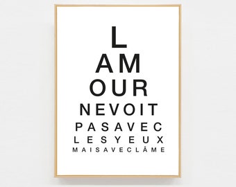 Carte L'amour ne voit pas avec les yeux mais avec l'âme