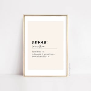 Póster de amor formato A4 para decoración de pared.