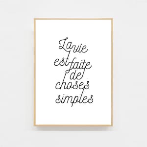 Carte postale La vie est faite de choses simples - version fond blanc