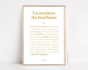 Affiche La maison du bonheur à imprimer