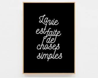 Carte postale La vie est faite de choses simples