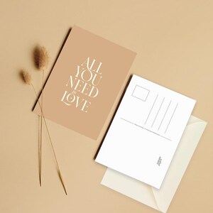 Postcard All you need is love image 2