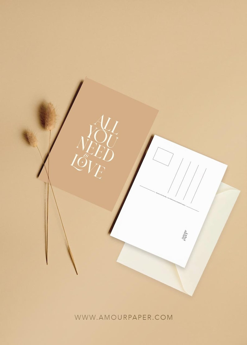 Postcard All you need is love image 2