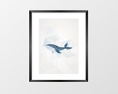 Abbildung 'Geometrische Wal' gedruckt auf dickem Papier - Format-Wahl