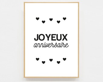 Carte postale Joyeux anniversaire - A6