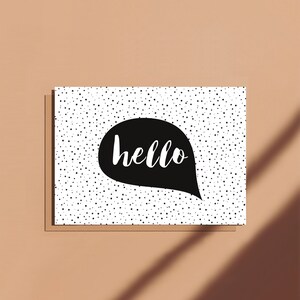 Carte postale à message Hello
