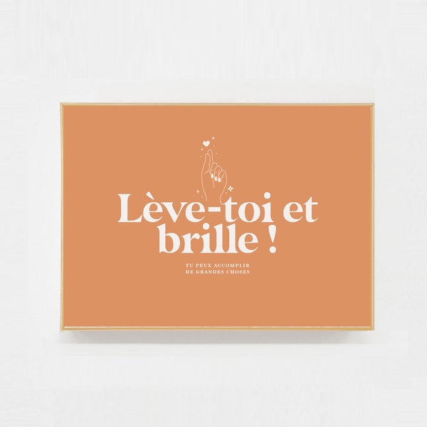 Carte postale Lève-toi et brille !