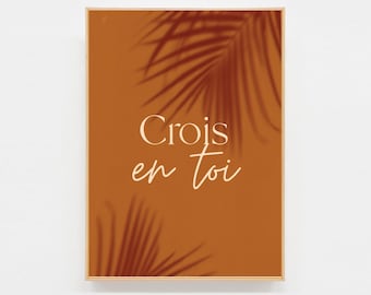 Carte postale à message positif "Crois en toi" - Booste ta motivation et ton mindset - Selflove