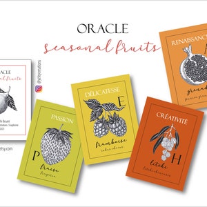 Oracle deck SEASONAL FRUITS Édition limitée, printemps, été, automne, hiver
