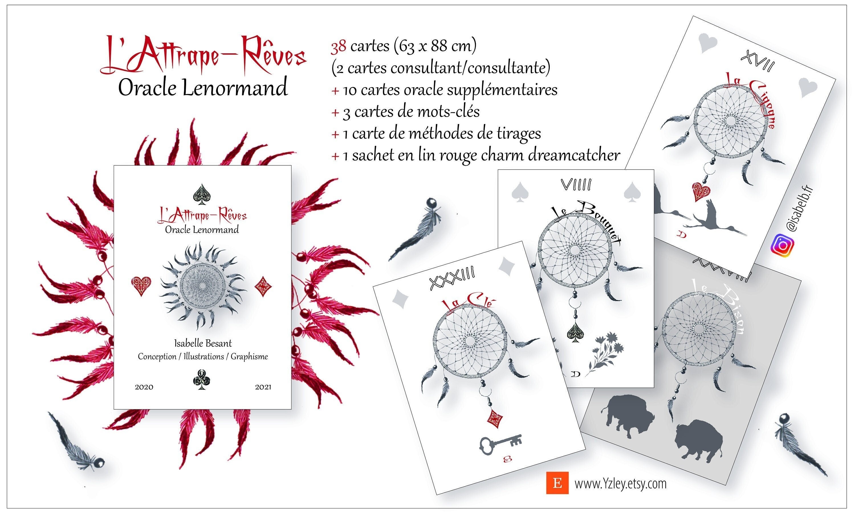 Oracle Petit Lenormand Deck L'attrape-Reves Édition Limitée