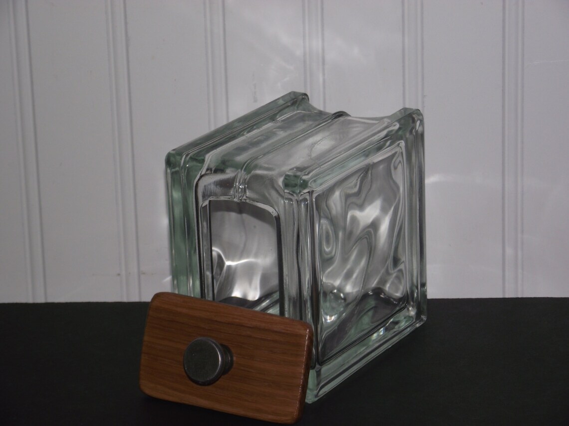 Medium size thick walled glass block 4 1/2 x 4 Etsy
