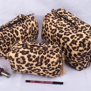Lot de 3 trousses de toilette matelassées, trousse à maquillage, trousse de toilette, trousse de toilette - livraison gratuite